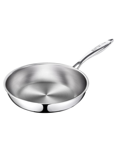 Sartén de Acero Inoxidable SLOTTET 20 cm Tres Capas Apta Horno