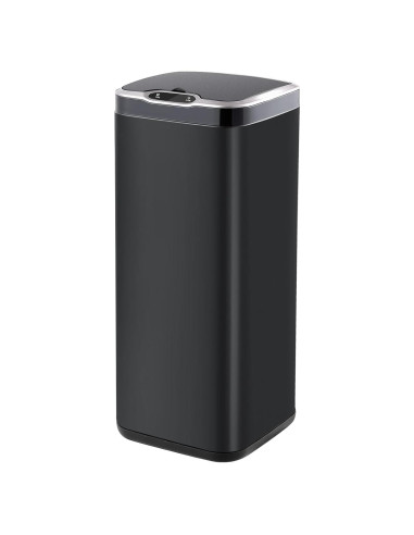 Cubo de Basura Automático ELPHECO 30L Acero Inoxidable Negro