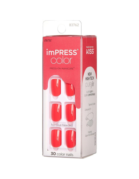 KISS imPRESS Manicura Press-On Gel Corally Crazy 30 Uñas