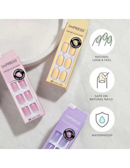 KISS imPRESS Manicura Press-On Gel Corally Crazy 30 Uñas