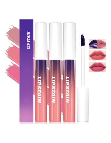 Set de Tintes de Labios Peel Off Dulele - 3 Piezas Rosa