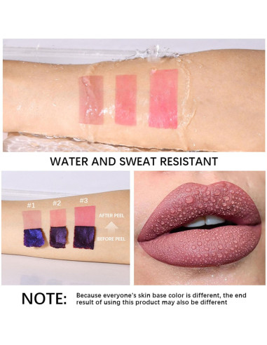 Set de Tintes de Labios Peel Off Dulele - 3 Piezas Rosa