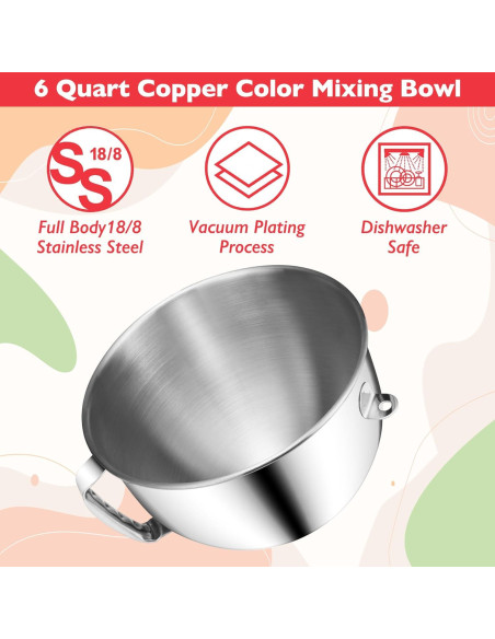 Tazón Mezclador Acero Inoxidable 6 Cuartos Wiselet