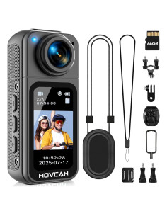 Cámara Corporal Movcan S70 HD 2.7K con Lente Rotativa 180