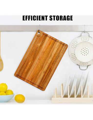 Tabla de Cortar Grande de Madera de Acacia Caperci 45.72x30.48cm
