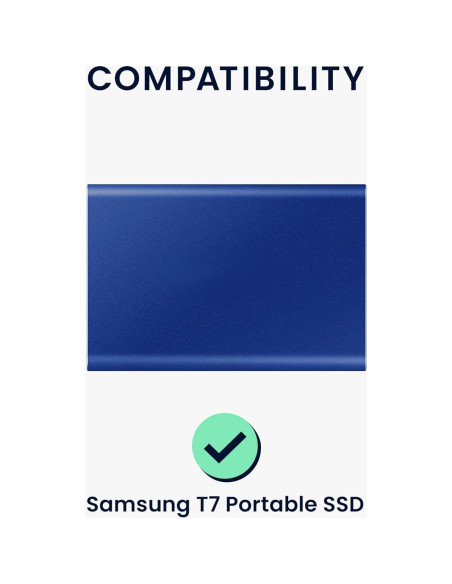 Funda de Silicona kwmobile para Samsung T7 SSD Portátil - Negra