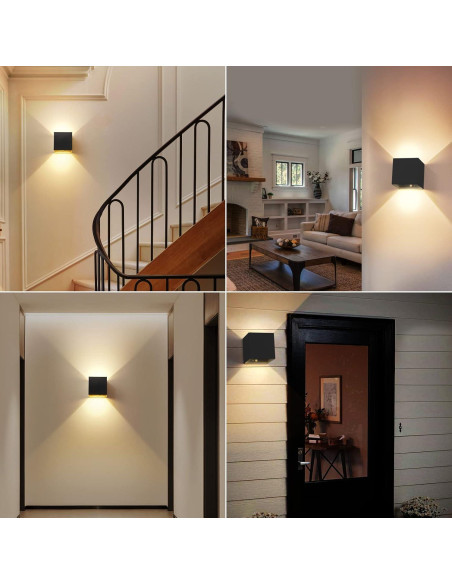 Luz de Pared con Sensor de Movimiento SURPALIG 6000mAh LED Negro