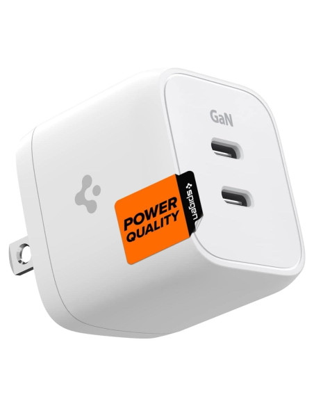 Cargador Rápido USB-C Spigen GaN 352 35W 2 Puertos Blanco