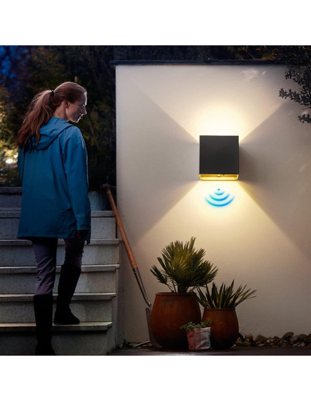 Luz de Pared con Sensor de Movimiento SURPALIG 6000mAh LED Negro