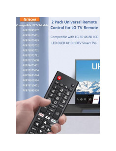 Control Remoto Universal LG AKB75095307 - Paquete de 2 2
