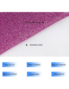 Vinilo de Transferencia de Calor HTV Brillante Morado 30.48x152.4cm SHOMKIEE 2