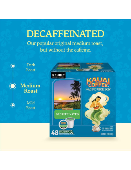 Cápsulas de Café Kauai Descafeinado Tostado Medio - 48 K-Cups