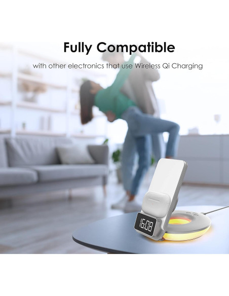 Lámpara de Mesa RexingUSA con Cargador Inalámbrico 15W