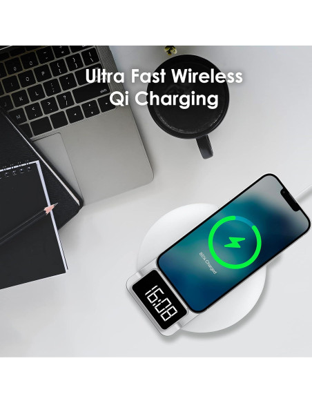 Lámpara de Mesa RexingUSA con Cargador Inalámbrico 15W