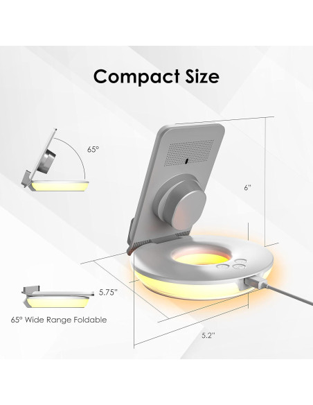 Lámpara de Mesa RexingUSA con Cargador Inalámbrico 15W
