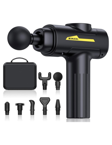 Pistola de Masaje SORUDEL con 7 Cabezas y 6 Velocidades