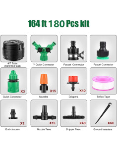 Kit de Riego por Goteo 50m GCNBCNB para Jardín y Patio 2