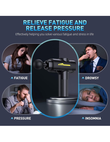 Pistola de Masaje SORUDEL con 7 Cabezas y 6 Velocidades