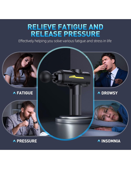 Pistola de Masaje SORUDEL con 7 Cabezas y 6 Velocidades