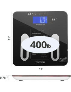 Escala de Grasa Corporal Triomph EMSC91 LCD 181 kg Precisión 2