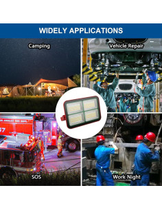 Luz de Trabajo Solar GZGLUZ D19 200W 15000LM IP69 Recargable 2