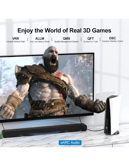 Cable HDMI 2.1 eARC 8K UVOOI 2 Metros 48Gbps Dolby Atmos