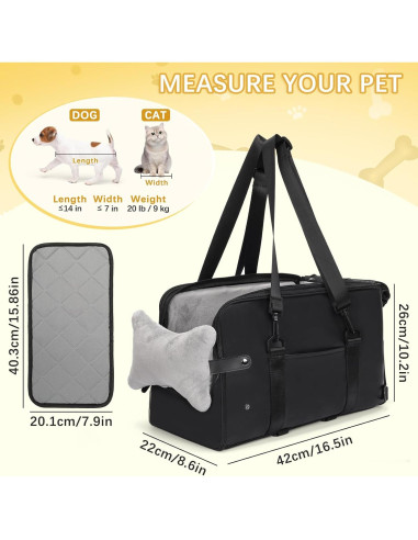 Asiento Elevador para Perros PetsHome Negro 42x22x26cm