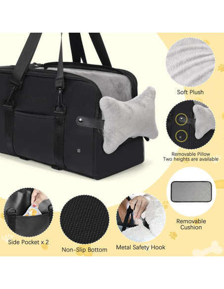 Asiento Elevador para Perros PetsHome Negro 42x22x26cm