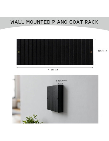 Perchero de Madera Maciza YaochuForest con 9 Ganchos Retráctiles