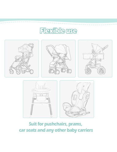 Almohada de Soporte para Cabeza y Cuerpo KAKIBLIN Gris