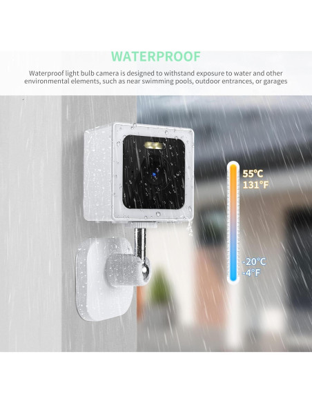 Cámara de Seguridad EDSACE Wi-Fi 2K IP65 con Visión Nocturna