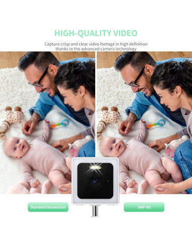 Cámara de Seguridad EDSACE Wi-Fi 2K IP65 con Visión Nocturna