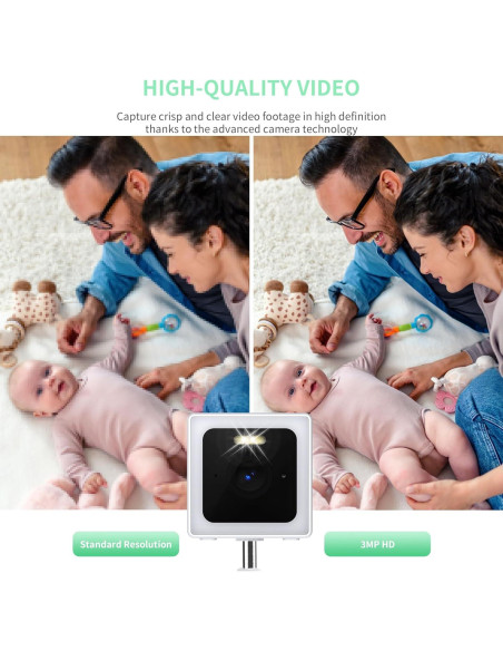 Cámara de Seguridad EDSACE Wi-Fi 2K IP65 con Visión Nocturna