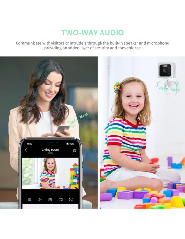 Cámara de Seguridad EDSACE Wi-Fi 2K IP65 con Visión Nocturna
