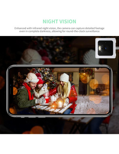 Cámara de Seguridad EDSACE Wi-Fi 2K IP65 con Visión Nocturna