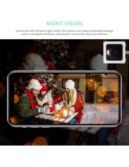 Cámara de Seguridad EDSACE Wi-Fi 2K IP65 con Visión Nocturna