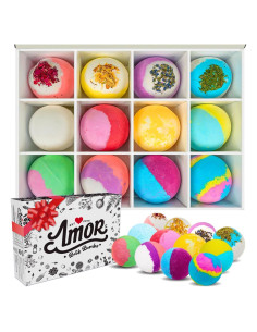 Set de 12 Bombas de Baño Hechas a Mano Amor Bombas - 85g Orgánicas