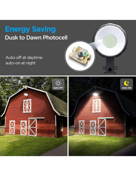 Luz de Granero LED Deerdance 80W 10000LM IP65 Anochecer a Amanecer
