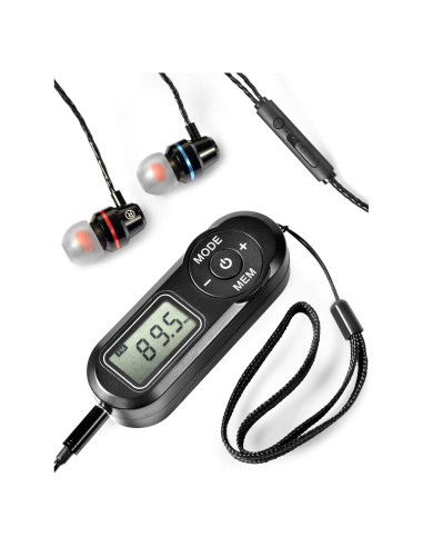 Radio Portátil FM ZHIWHIS Estéreo Digital con Presets Negro