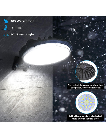 Luz de Granero LED Deerdance 80W 10000LM IP65 Anochecer a Amanecer