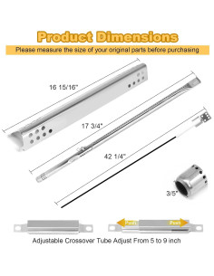 Piezas de Parrilla Aibabcue para Charbroil 4 Quemadores 2