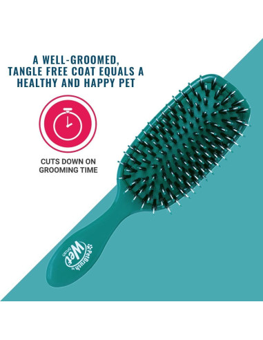 Cepillo Desenredador Wet Brush para Mascotas Verde Azulado