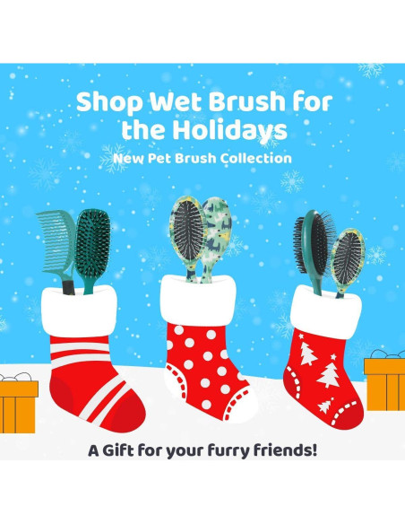 Cepillo Desenredador Wet Brush para Mascotas Verde Azulado