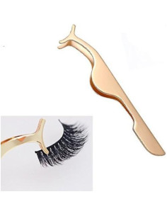 Pinzas para Pestañas Postizas EIAKE Doradas 10.5 cm 2