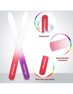 Juego de 6 limas de vidrio para uñas Foranyo - Negro 2