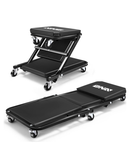 Creeper Rodante Plegable DNA Motoring 91.4 cm Negro 150 kg