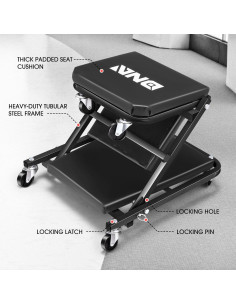 Creeper Rodante Plegable DNA Motoring 91.4 cm Negro 150 kg 2