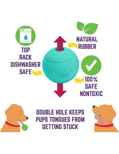 Pelotas Chew King para Perros 6.35 cm Caucho Natural 8 Unidades