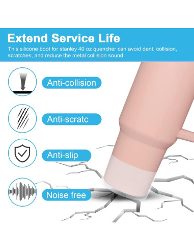 4 Botines de Silicona DGYJJZ para Stanley 40oz y 30oz