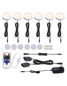 Kit de Luces LED AIBOO 12V 6 Piezas Dimmable 2700K Blanco Cálido